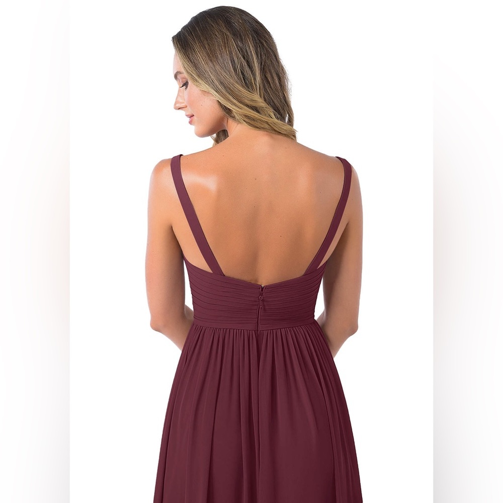AZAZIE Chanel Wine Maroon Red Floor Length Bridesmaid Formal Dress *FREE gift* - Picture 7 of 13